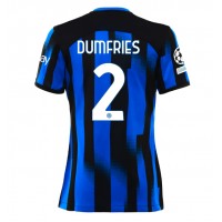 Billiga Inter Milan Denzel Dumfries #2 Hemma fotbollskläder Dam 2023-24 Kortärmad